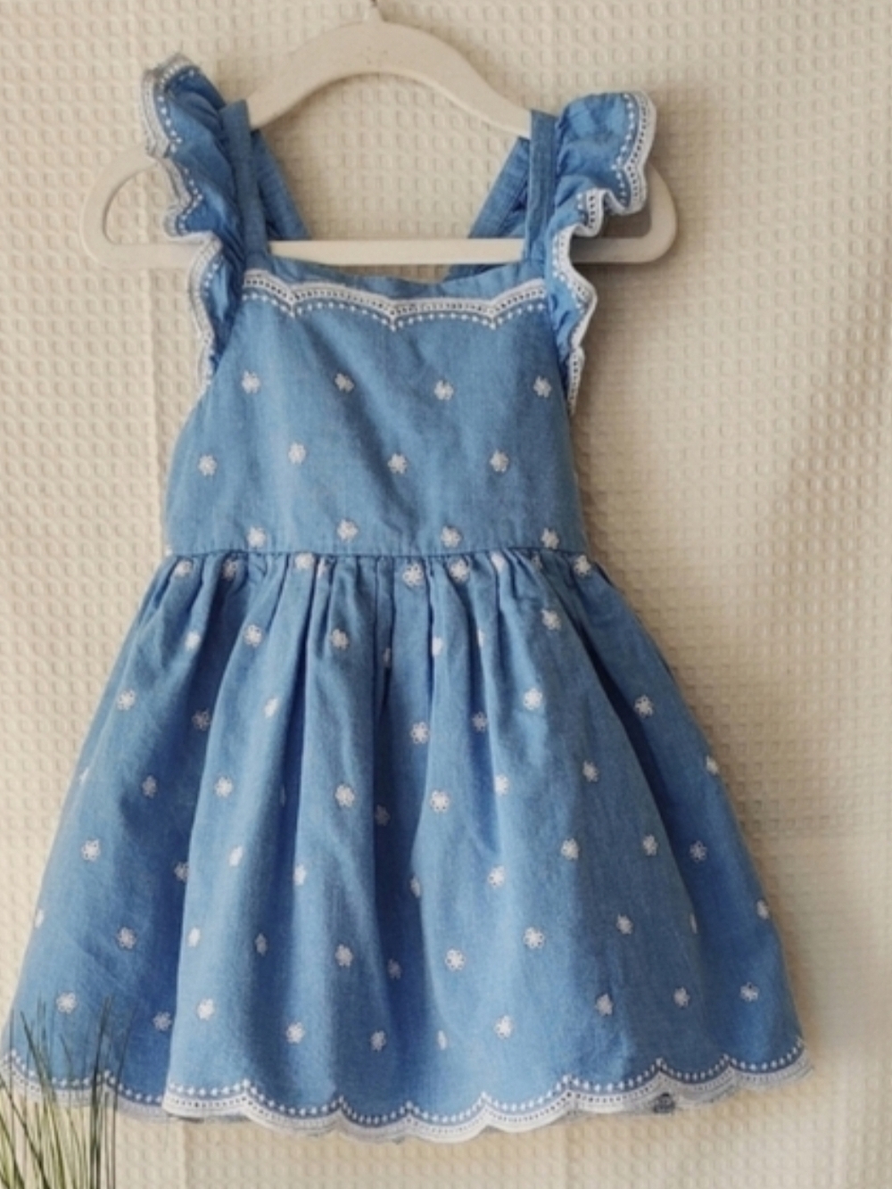 Cat & Jack Little Girls Light Blue Chambray Sun Dress Size 3T